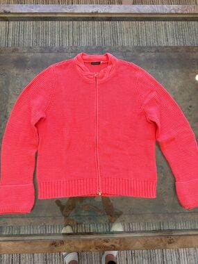 Magaschoni Coral Knit Zip Sweater